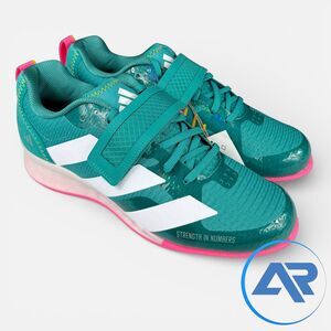 Adidas Adipower Weightlifting 3 Shoes Men's Size 9.5 Teal White Pink JP9871